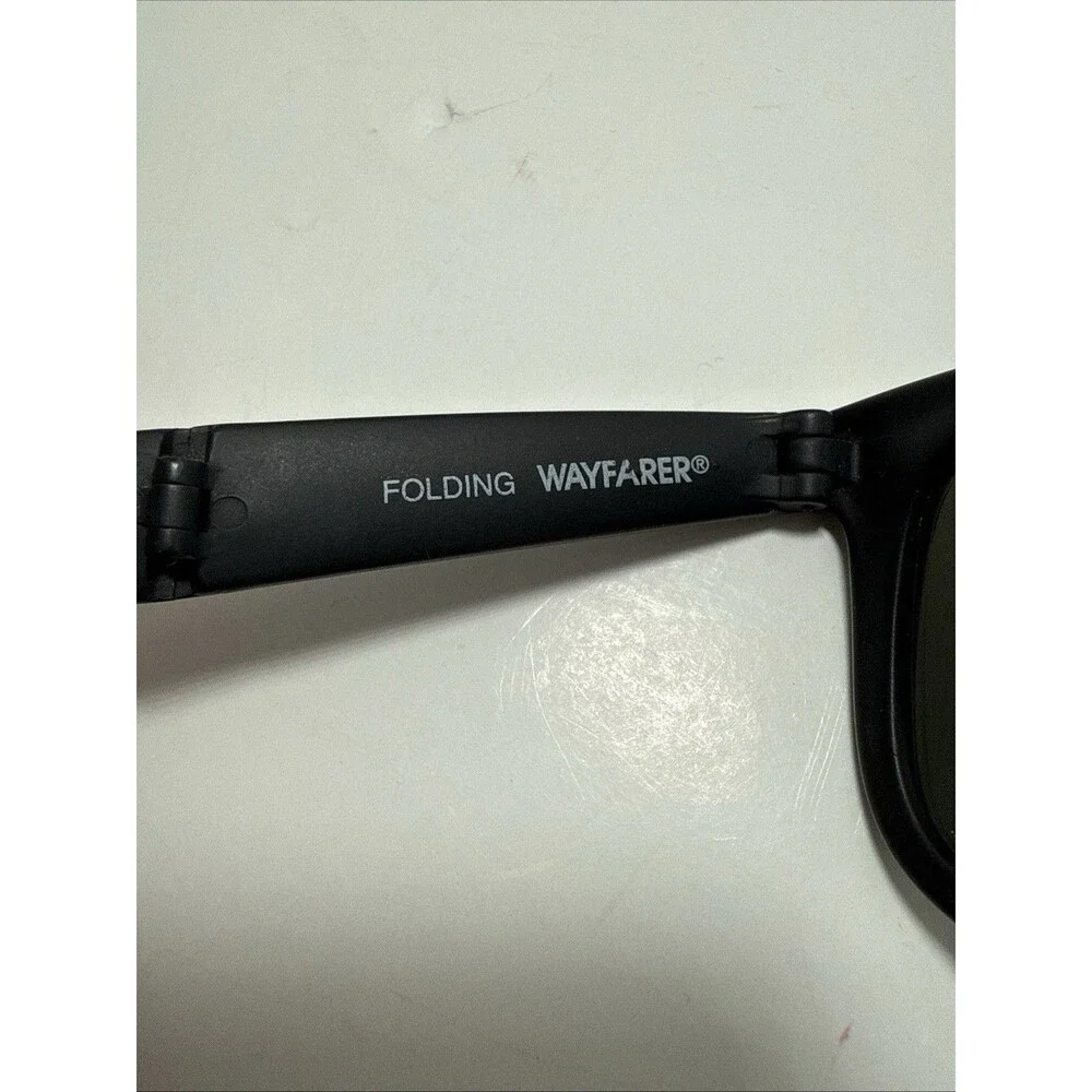 Ray Ban Folding Wayfarer Frame Sunglasses MATTE Black France W0670 VINTAGE B&L